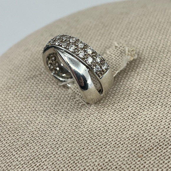 925 Dominique Malaysia Crossover CZ Band Ring - Size 5 - Picture 5 of 16